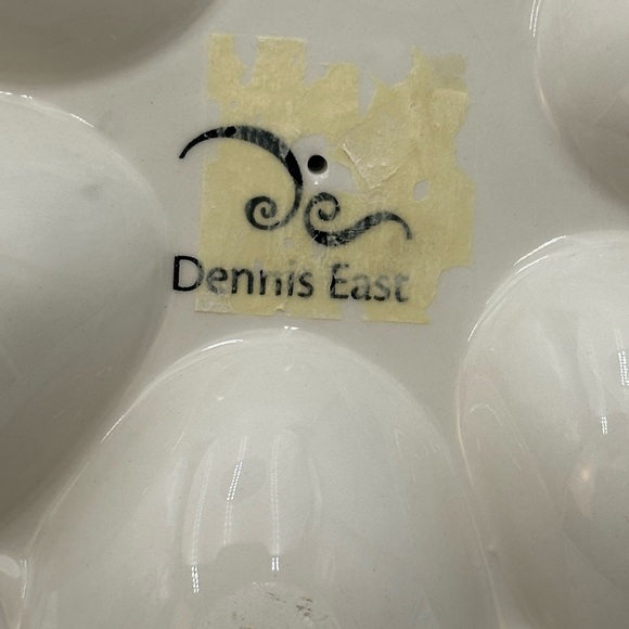 Ceramic Deviled Egg Platter Tray Holder Dennis East Easter - Picture 7 of 15